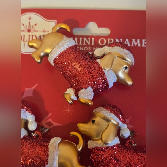 Mini Puppy Dog Christmas Ornaments, 3 Piece *Read Details - Picture 2 of 16